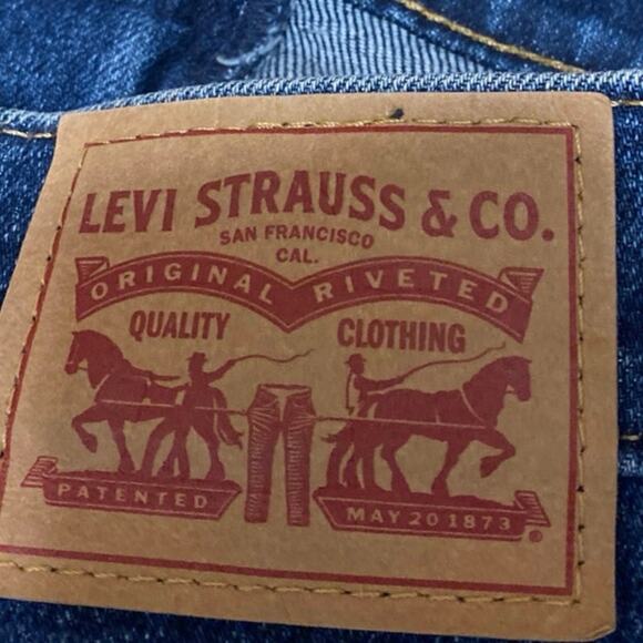 Levi's Women's Blue High Waisted Crop Flare Bootcut Denim Jeans Pants Size 26 - Picture 4 of 6